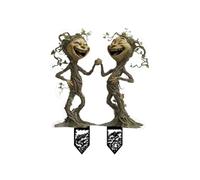 Fairy Garden Stakes Flat Garden Stakes Acrylic 2D Flower Pot Stake Garden Ground Insert Fairy Garden Accessories Tree Man Statue Ornaments For Pot Yard (Green, 20x15cm)