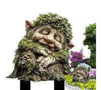Fairy Garden Stakes, Tree Man Fairy Earth Goddess Garden Statue Stakes, 2D Acrylic Ground Insert for Flower Pots, GardenStake Decorative Fairys, Decoration for Yard Lawn Patio Lawn Backyard
