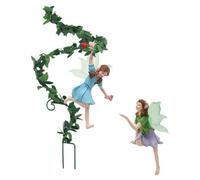 Fairy Garden Statues - Luminescent Resin Figures, Whimsical Plant Decor | Glow in The Dark Collection Pieces, Fantasy Outdoor Scene Accessories