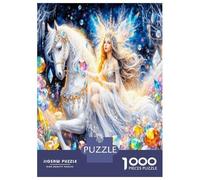 Fairy Gems 1000 Piece Classic Jigsaw Puzzle Enchanted Fairy Tale Jigsaw Puzzle Bundle Premium Cardstock Senior Jigsaw Enthusiasts Housewarming Gift Indoor Leisure Puzzle Party Game 38x26cm/1000pcs