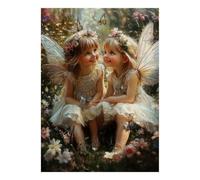 Fairy Girls Butterfly 1000 Pieces Mini Jigsaw Puzzle for Adults | 52x38cm Cardboard Home Decor Smooth Surface Birthday Gift Mind Relaxation
