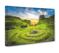 Fairy Glen At The Isle Of Skye Canvas Print | Gallery Wrapped 30mm Frame Wall Art | 30x20 inches | Ready to Hang | Abstract Picture | Living Room Bedroom Lounge Office
