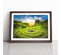 Fairy Glen at the Isle of Skye Framed Wall Art Print A1 Walnut | Ready to Hang, Satin Fine Art Paper, Fade-Resistant Inks, Acrylic Glazing, Securely Packaged, Made in the UK