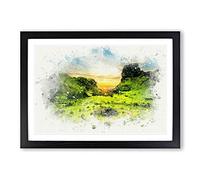 Fairy Glen at The Isle of Skye in Abstract Framed Print | A2 Black Framed Wall Art | Ready to Hang | Abstract Fantasy Picture | Living Room Bedroom Lounge Office