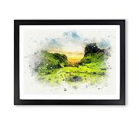 Fairy Glen At The Isle Of Skye In Abstract Modern Art Framed Print | A4 Black Framed Wall Art | Ready to Hang | Abstract Fantasy Picture | Living Room Bedroom Lounge Office
