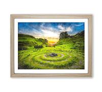 Fairy Glen At The Isle Of Skye Painting Modern Art Framed Print | A2 Oak Framed Wall Art | Ready to Hang | Modern Historical Picture | Living Room Bedroom Lounge Office