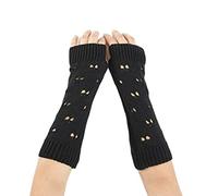 Fairy Gloves Ripped Crochet Glove, Grunge Aesthetic, Black, Medium