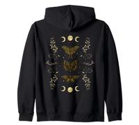 Fairy Grunge Fairycore Aesthetic Goth Luna Moth Butterfly Zip Hoodie