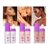 Fairy Highlighter Powder Polvo De Hadas Glitter Body Blush Highlighter Stick Makeup, Body Brightens Shimmer Sparkle Natural Patting Glowing Powder for Face Eyes Lips Body (01# White)