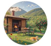 Fairy House 1000 Piece for Adults And Kids, Round Jigsaw Puzzles, Fun Challenging & Brainteasing Stress Reliver Gifts for Family, Friends 1000pcs (67.5x67.5cm)
