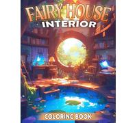 Fairy House Interior Coloring Book: Story Pages Bedroom Sanctuary Coloring Pages featuring Ethereal Cottage Rooms and Simple Whimsical Interior Decor Art for All Ages