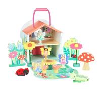 Orange Tree Toys Fairy Garden Wooden Playset, 17 Pieces, Ages 3-6 Years, Multi-coloured