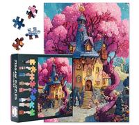 Fairy House Puzzles for Adults 1000 Pieces, Pink Tree Jigsaw Puzzles, Treehouse Jigsaw Puzzle for Adults, Impossible Hard Difficult Challenging Puzzle for Adult 20X27 INCH