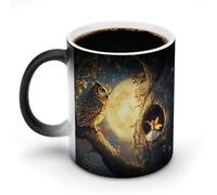 Fairy House with Owl Color Changing Mug Ceramic Heat Sensitive Cup for Men Women Gifts