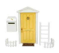 Fairy Houses Wall with Pretty Fairy House Accessories | Decorative Miniatures with Wooden Ladders, Fences, Post Boxes and Entrance Mats