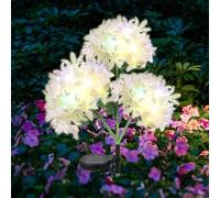 Fairy Hydrangea Solar Lights Outdoor Garden Hydrangea Solar Lamp Stake IP65 Waterproof Blooming Flower Garden Lights with 2 Lighting Modes
