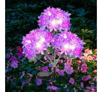 Fairy Hydrangea Solar Lights Outdoor Garden Hydrangea Solar Lamp Stake IP65 Waterproof Blooming Flower Garden Lights with 2 Lighting Modes