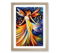 Fairy In Colour Framed Wall Art Print A2 Oak