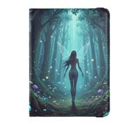 Fairy in The Enchanted forests Leather Passport Holder for Travel Secure Hidden Money&Card Holder for Men Business Trip
