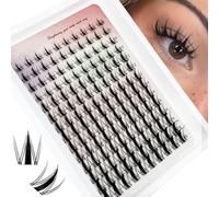 Fairy Lash Cluster Manga Cluster Eyelashes Anime Eyelash Cluster Prickly Eyelash Extensions Natural Look C Curl Custom 8-18mm 140pcs Wet Look Eyelashes Ultra Thin Transparent