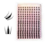 Fairy Lash Cluster Manga Cluster Eyelashes, NINGLASH Anime Eyelash Clusters, Wispy Eyelash Extensions, Natural Look, C Curl, Customized, 8-18mm, 140 Pieces, Wet Look Prickly Eyelashes