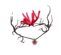 Fairy Leaf Rhinestone Headband Handmade Elf Princess Headpiece Forest Wedding Flower Crown(As photo shows-02)