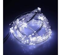 SHATCHI 100 Cool White LEDs Battery Operated Fairy Lights Waterproof Indoor/Outdoor 8 Changing Modes Timer Christmas Wedding Party Birthday Decorations
