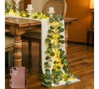 Fairy Light Olive Vine, Twinkling Tree Eucalyptus Garland, 6Ft Faux Vines Lights Artificial Greenery Garlands for Home Decoration, Christmas Fireplace, Table Indoor Outdoor Decor