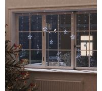 Fairy Lights 138 LED Cold White 2x0.9m Plastic Star Moon Curtain with Remote USB [EEK: A+++]