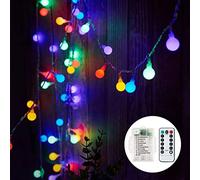 Fairy Lights Battery, 7M 60 LED Globe String Lights with 8 Lighting Modes, Fairy Light Battery Waterproof for Indoor, Outdoor, Christmas (Multi-Coloured)