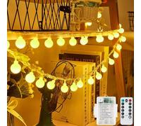 Fairy Lights Battery Operated, 23Ft /7M 60 LED Battery Fairy Lights, 8 Mode with Remote Control Timer Indoor/Outdoor String Lights for Bedroom, Garden, Party,Christmas Decoration(Warm White)