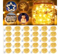 Fairy Lights Battery Operated, 30 Pack Mini String Lights, 7FT 20 LED Twinkle Lights Waterproof Copper Wire Firefly Lights for Mason Jars DIY Crafts Wedding Table Centerpiece Halloween Christmas Decor