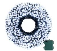 Fairy Lights Battery Operated, 39ft 60 LED String Lights Outdoor Christmas Tree Light Battery Powered, Cool White Waterproof Lighting with 8 Modes for Indoor Bedroom Outside Garden Party Decorations