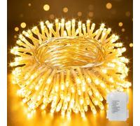 Fairy Lights Battery Operated Waterproof Twinkle Christmas Decor 10m 100LED | 8 Modes Warm White Fairy Light String 6 Hours Repeat Timer Christmas Decorations for Party Room Window Garden Indoor Outdoor