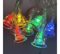 Fairy Lights Battery Small Bell String Lights for Indoor, Outdoor, Christmas Warm White/Multi-Coloured（Excluding Batteries） (Color : Multi-Coloured, Size : 80 LEDs 10M)