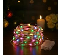 Fairy Lights, Christmas Decorations Battery Operated String Lights Copper Wire Fairy String Lights Firefly Lights DIY Decoration for Bedroom Wedding Party Festival Indoor Outdoor Camping (2M)
