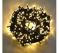 SHATCHI 300 LEDs Fairy String Lights Warm White Indoor/Outdoor Christmas Tree/Home/Party/Wedding/Garden Decorations Green Cable 8 Modes Mains Powered Memory Auto Timer
