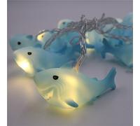 Fairy Lights Cute Shark String Lights Battery Operated Led Animal Lamp Warm White Copper Wire Fairy String Light for Children Indoor Decorative Festival Lights for Bedroom Holiday Christmas(Shark)
