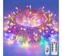 Fairy Lights for Bedroom,8 Modes USB Plug in String Lights Waterproof Outdoor/Indoor Christmas Lights with Remote Timer for Bedroom, Party, Wedding, Christmas (Multi-Coloured)
