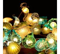 Fairy Lights Ocean Animals,2 M 20 Led String Lights For Bedroom,String Lights Of Shell, Seahorse, Starfish Battery Powered, Decorating Rooms And Gardens,Beach Themed Indoor Outdoor Decoration