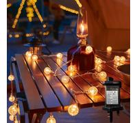 Fairy Lights Plug in, 100LED 33ft Globe String Lights Waterproof Mains Powered Garden Hanging Light 8 Modes Christmas Light for Outdoor/Indoor Lighting Bedroom Party Tree Decoration Warm White