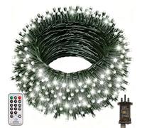 Fairy Lights Plug in, 60M 530LED Outdoor String Light Mains Powered, Waterproof Cool White Garden Light Green Wire with Remote/8 Modes/Timer, Ideal for Indoor Outdoor Party, Garden, Wedding Xmas Decor