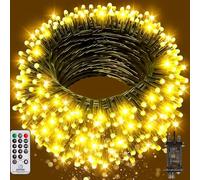 Fairy Lights Plug in, 60M 530LED Outdoor String Light Mains Powered, Waterproof Warm White Garden Light Green Wire with Remote/8 Modes/Timer, Ideal for Indoor Outdoor Party, Garden, Wedding Xmas Decor