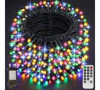 Fairy Lights Plug in, 62.8M/206FT 500LED Waterproof Outdoor String Lights Mains Powered with 8 Modes/Remote Control, Christmas Lights for Outside Indoor Garden Bedroom Decorations(Multi-Coloured)