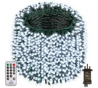 Fairy Lights Plug in, 90M 800LED Outdoor String Light Mains Powered, Waterproof Cool White Garden Light Green Wire with Remote/8 Modes/Timer, Ideal for Indoor Outdoor Party, Garden, Wedding Xmas Decor