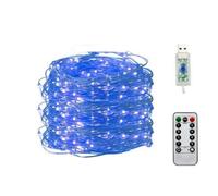 Fairy lights USB, USB powered LED fairies lights, 100LEDs USB plug-in firefly lights, for bedroom, Christmas, Christmas and computer (blue/10M) (Blue)