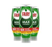Fairy Max Power ORIGINAL Washing-Up Liquid 730 ml × 3 Pack | LiftAction Grease-Cutting Formula | Upside-Down Bottle | Ultra Long-Lasting Suds & Powerful Clean