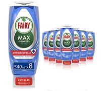 Fairy Max Power Washing Up Liquid, Antibacterial, 4.32 L (540 Ml X 8), Tea Tree Scent, Easy & Effortless Cleaning, Even On Your Greasiest Pots & Pans