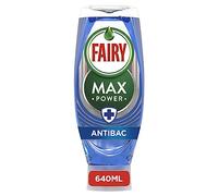 Fairy Max Power Washing Up Liquid Antibacterial 640 ML, Easy & Effortless Cleaning, Even On Your Greasiest Pots & Pans