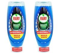 Fairy Max Power Washing Up Liquid, Eucalyptus, Antibacterial, 730ml, Mega Pack, Pack of 2